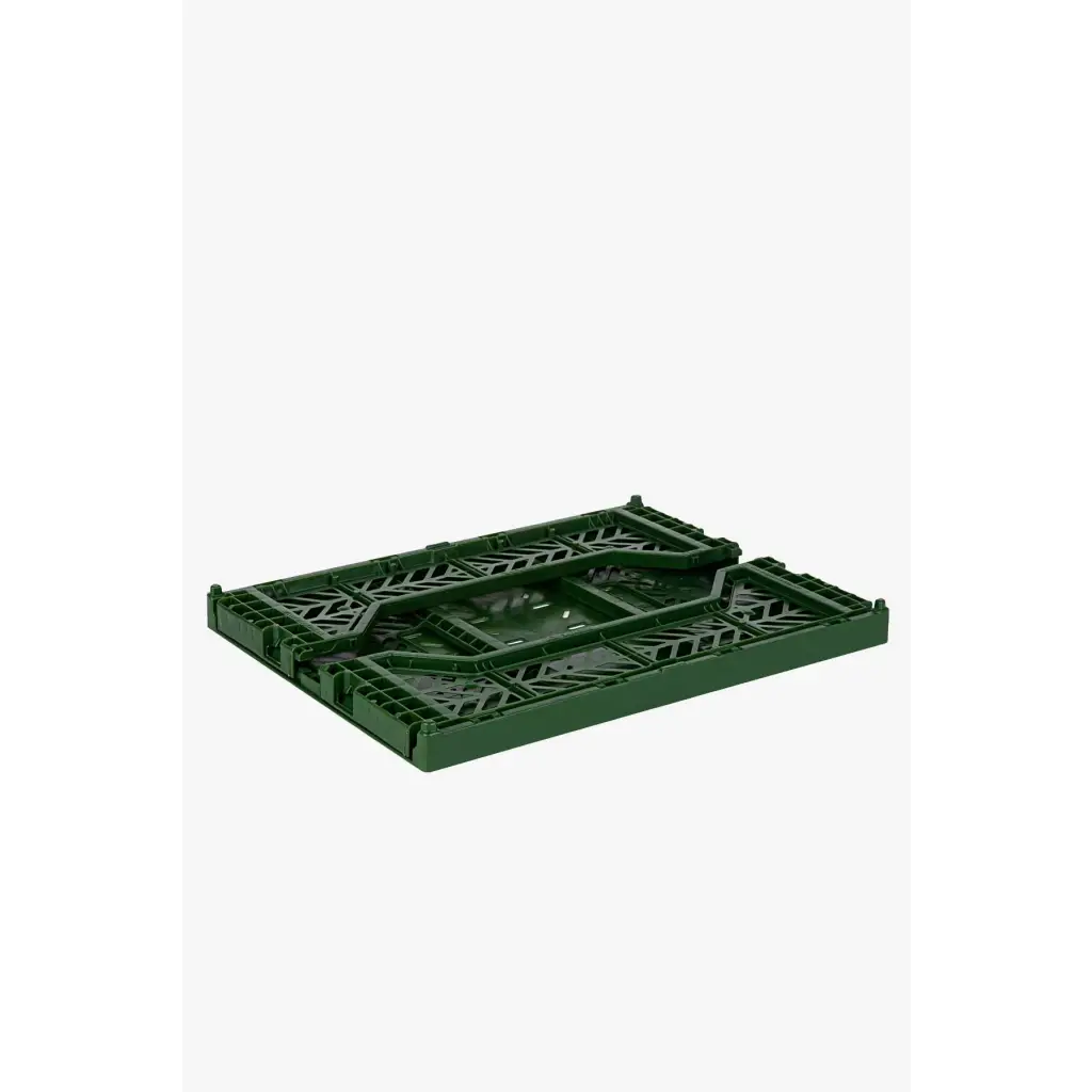 Foldable Storage Bins, Plastic Crate for Storage, Collapsible Crate, Utility Stackable Box Medium Khaki - Luna Crates