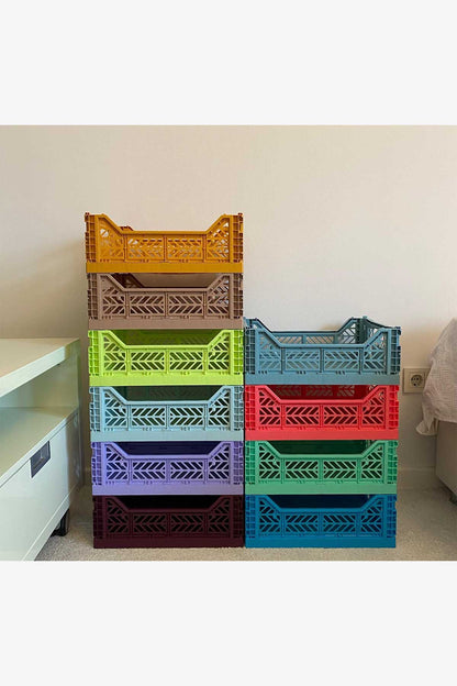 Colorful Foldable Storage Medium Crates
