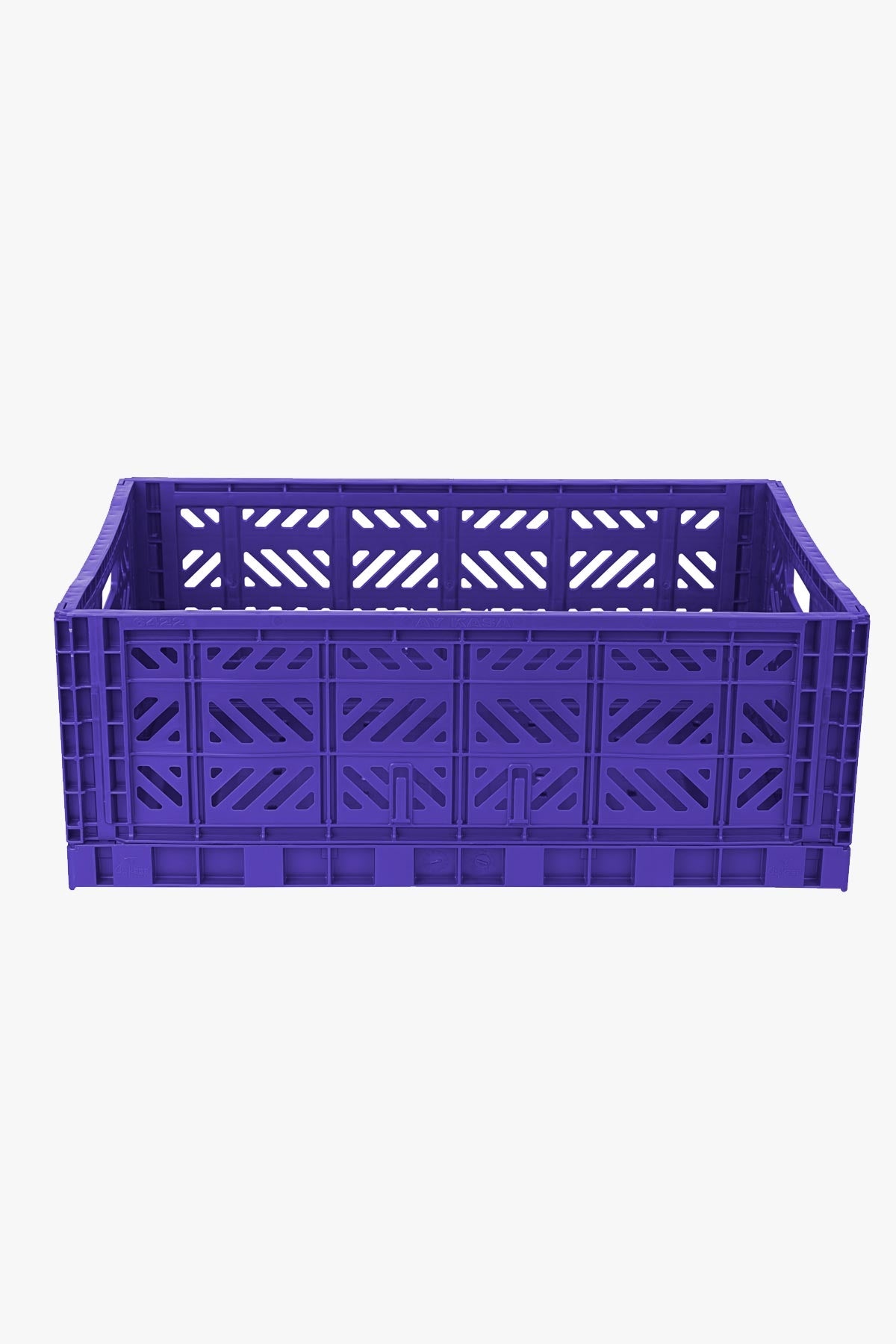 Foldable Storage Bins, Plastic Crate for Storage, Collapsible Crate, Utility Stackable Box Large Sax Blue