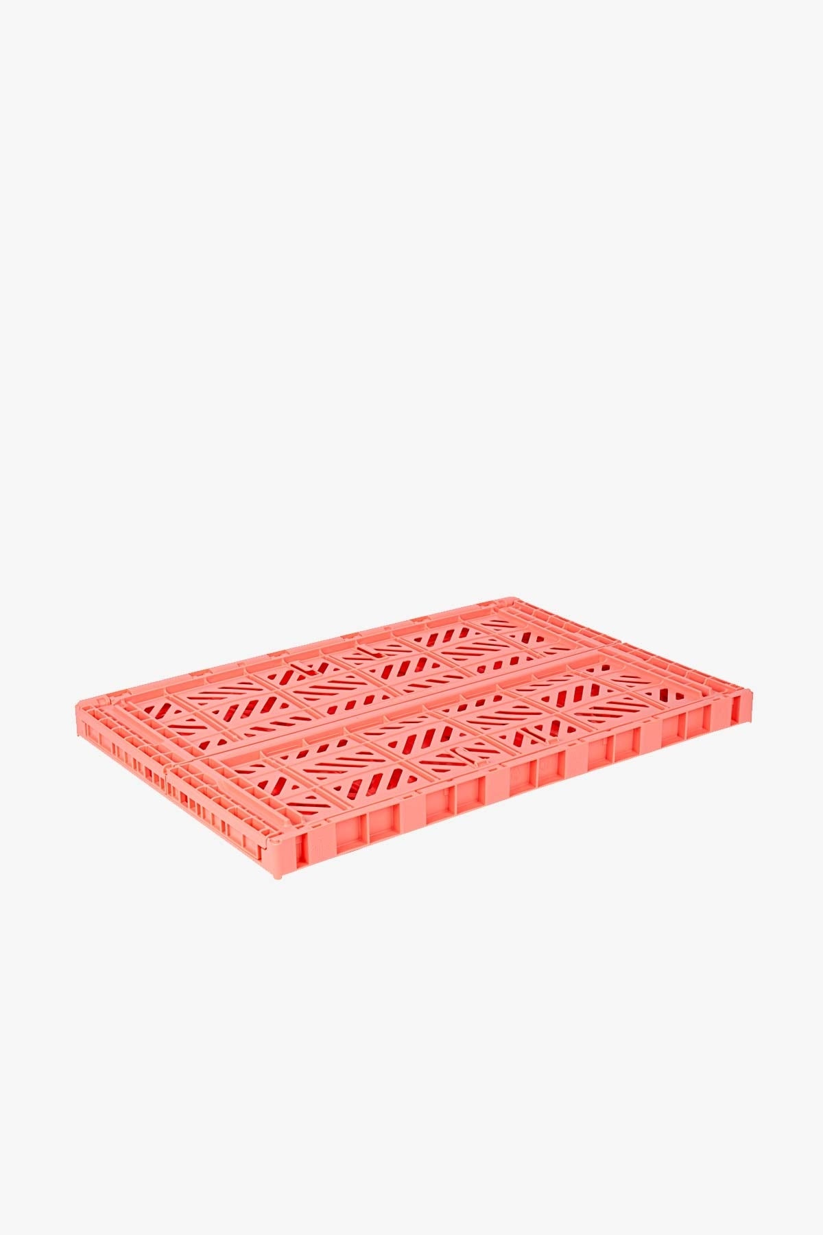 Foldable Storage Bins, Plastic Crate for Storage, Collapsible Crate, Utility Stackable Box Large Salmon Pink