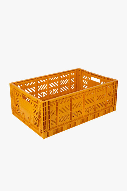 Luna Crates 3-Pack Utility Stackable Crates Mustard - Luna Crates