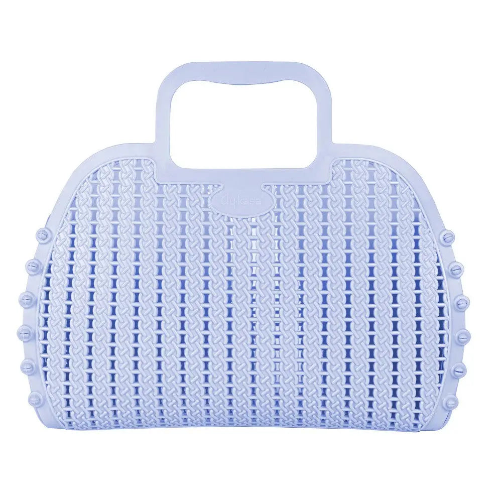 Baby Blue Foldable Mini Plastic Women's Tote Bag - Luna Crates