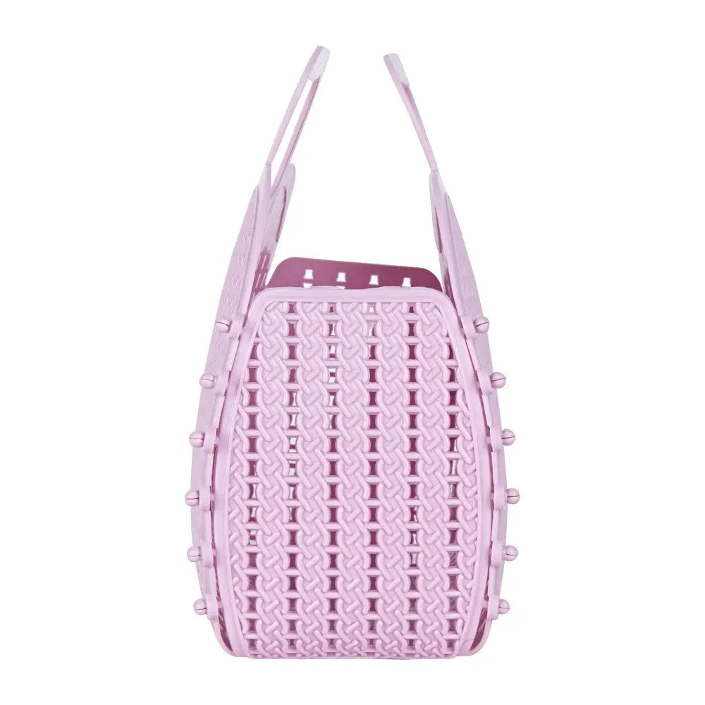 Cherry Blossom Foldable Mini Plastic Women's Tote Bag - Luna Crates