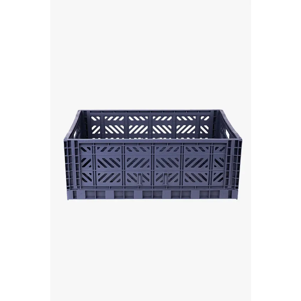 Foldable Storage Bins, Plastic Crate for Storage, Collapsible Crate, Utility Stackable Box Large Cobalt Blue - Luna Crates