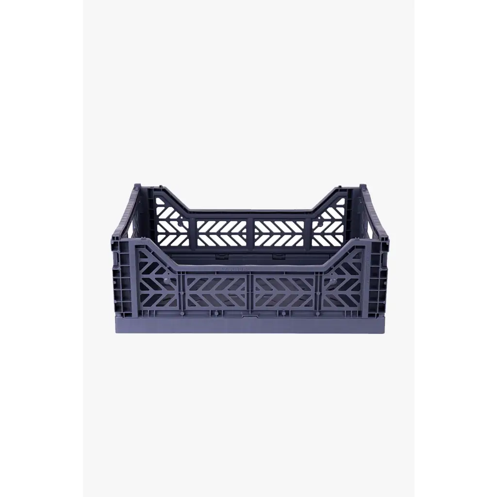 Foldable Storage Bins, Plastic Crate for Storage, Collapsible Crate, Utility Stackable Box Medium Cobalt Blue - Luna Crates