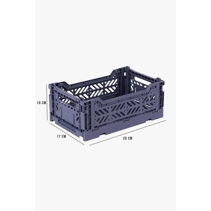 Foldable Storage Bins, Plastic Crate for Storage, Collapsible Crate, Utility Stackable Box Small Cobalt Blue - Luna Crates